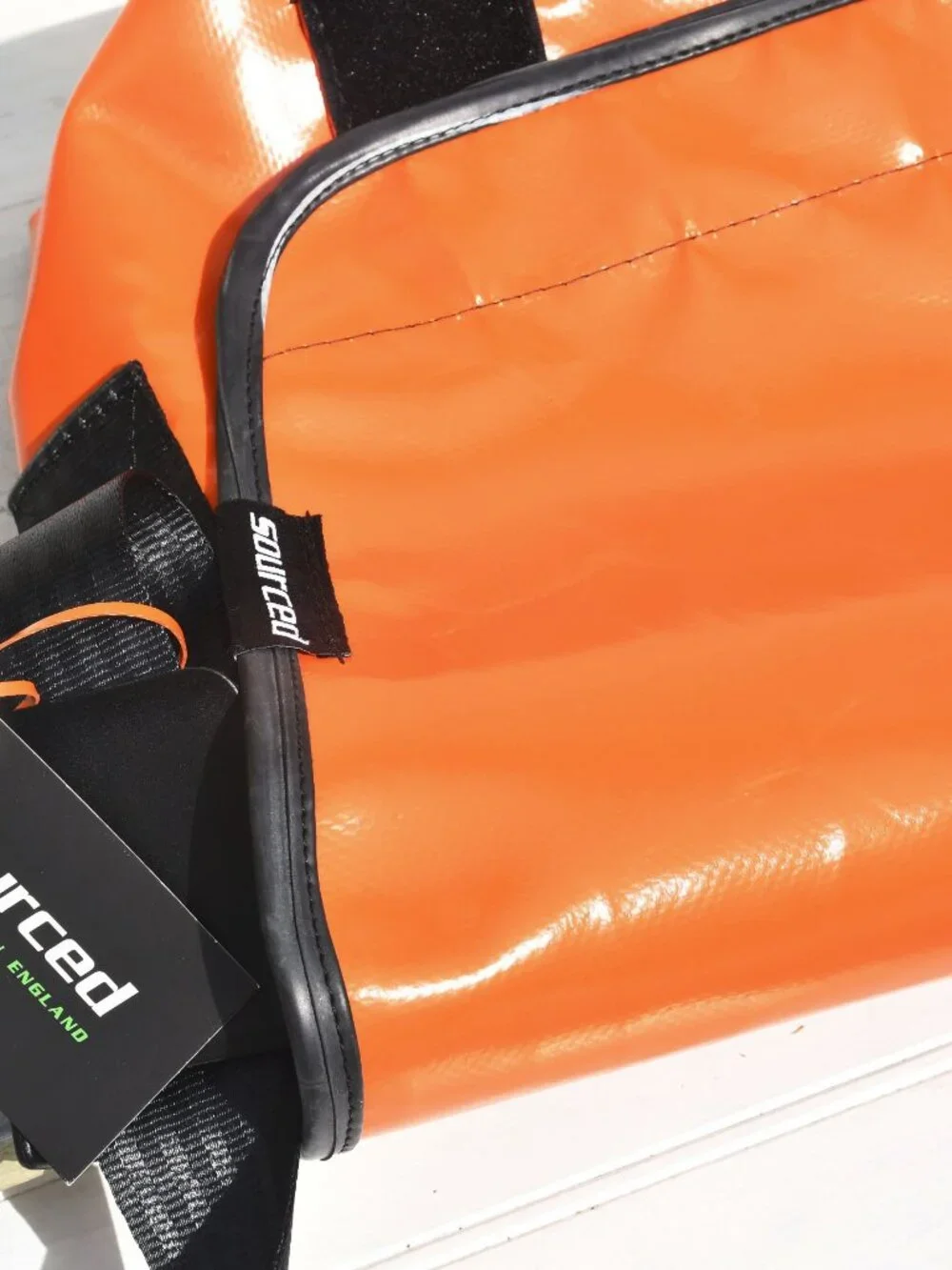 UK Sourced Orange Messenger Bag Large made from truck tarpaulin (NWT)